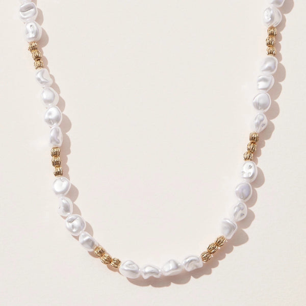 Pearl & Gold Bead Necklace NECKLACES frem 