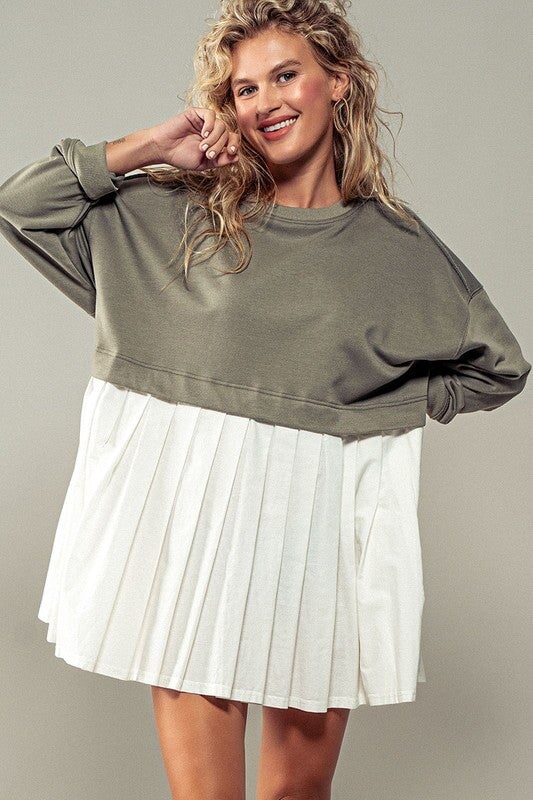 Ella Sweater Tunic in Olive Wild Bohemian 