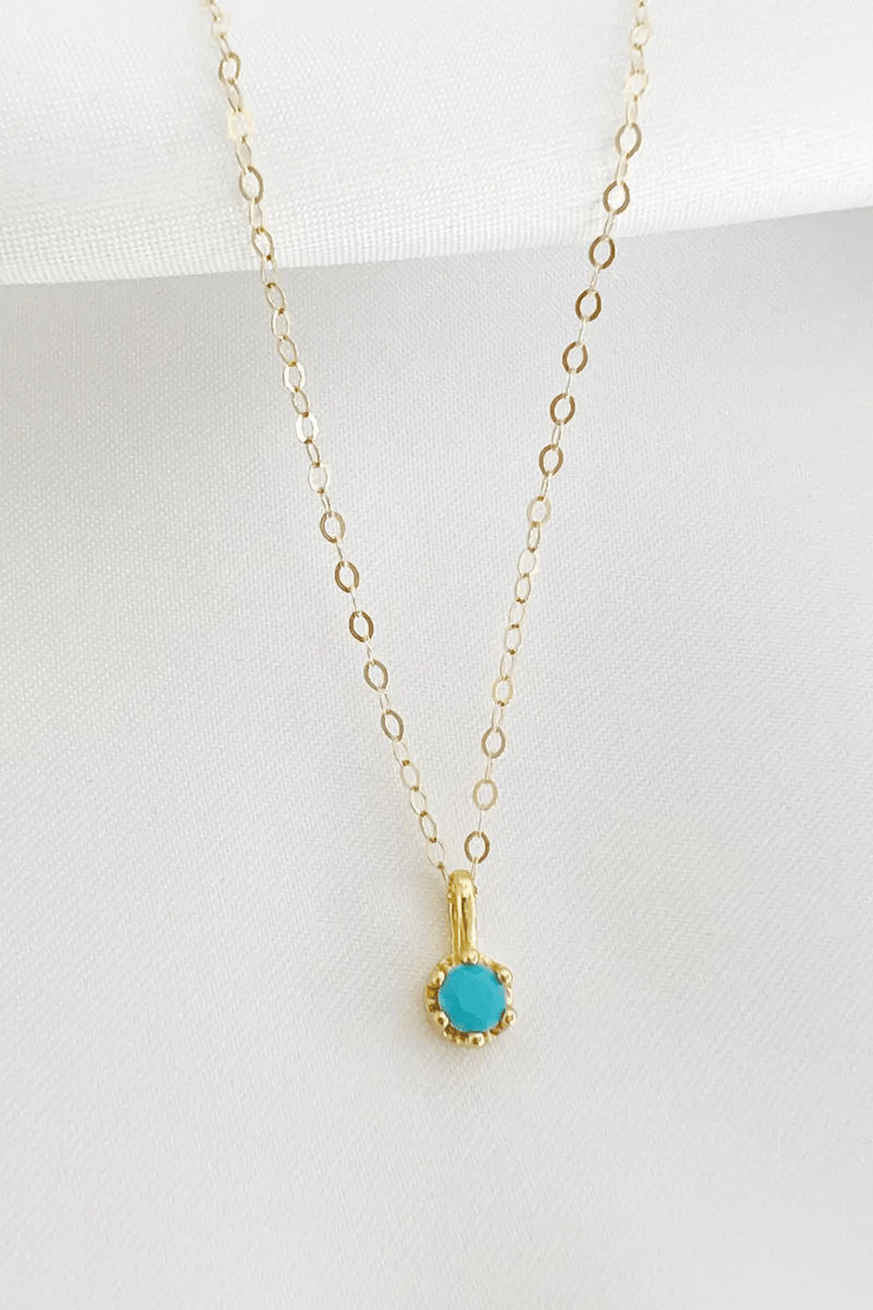 Gold Filled Genuine Stone Necklace - 7 Styles Wild Bohemian OCEAN TURQUOISE 