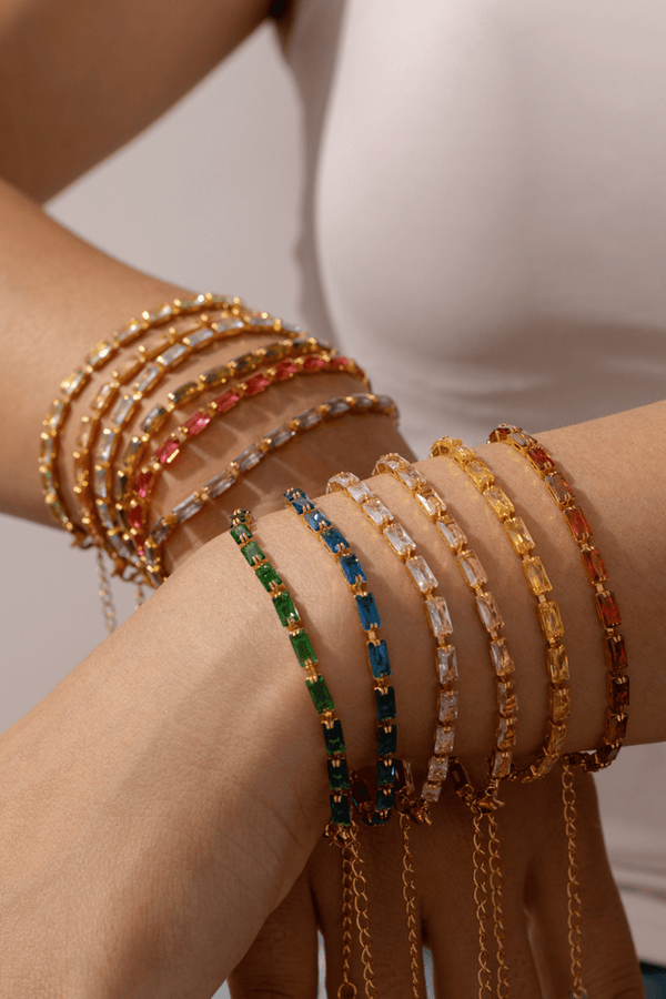 18k Gold Plated Baguette Bracelets BRACELETS Yiwu Shiqi 