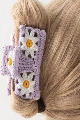 Crochet Hair Claw HAIR ACCESSORIES Josslyn LILAC 