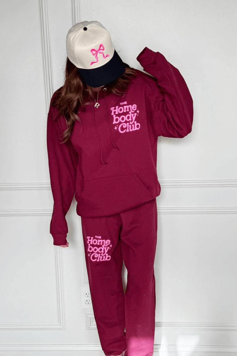 Homebody Club Lounge Set in Burgundy SET Poppy + Pine 