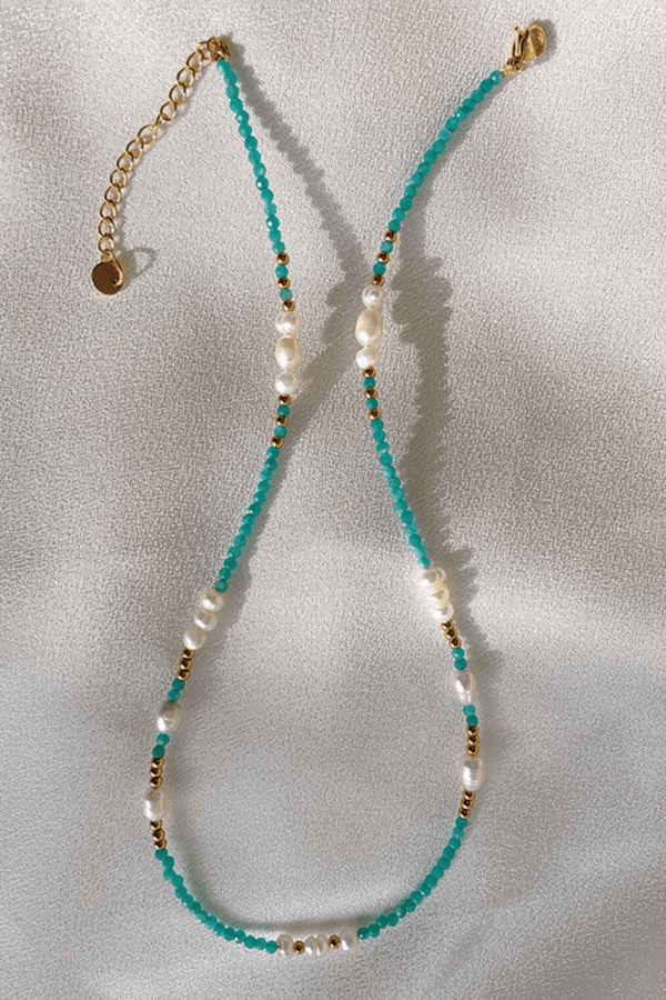 Turquoise Pearl Necklace NECKLACES Yiwu Shiqi 