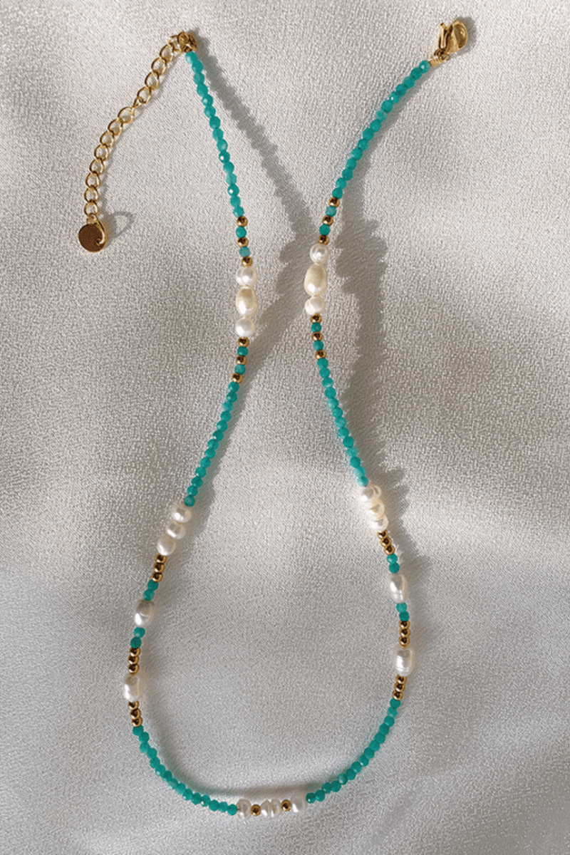 Turquoise Pearl Necklace NECKLACES Yiwu Shiqi 