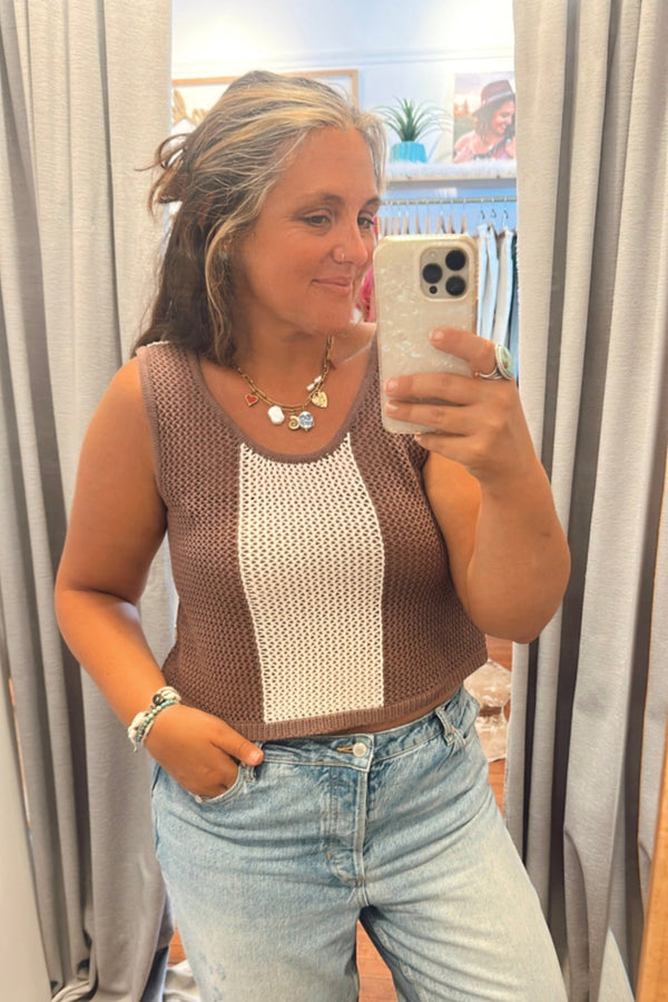 Mocha Mesh Tank TOPS bytogether 