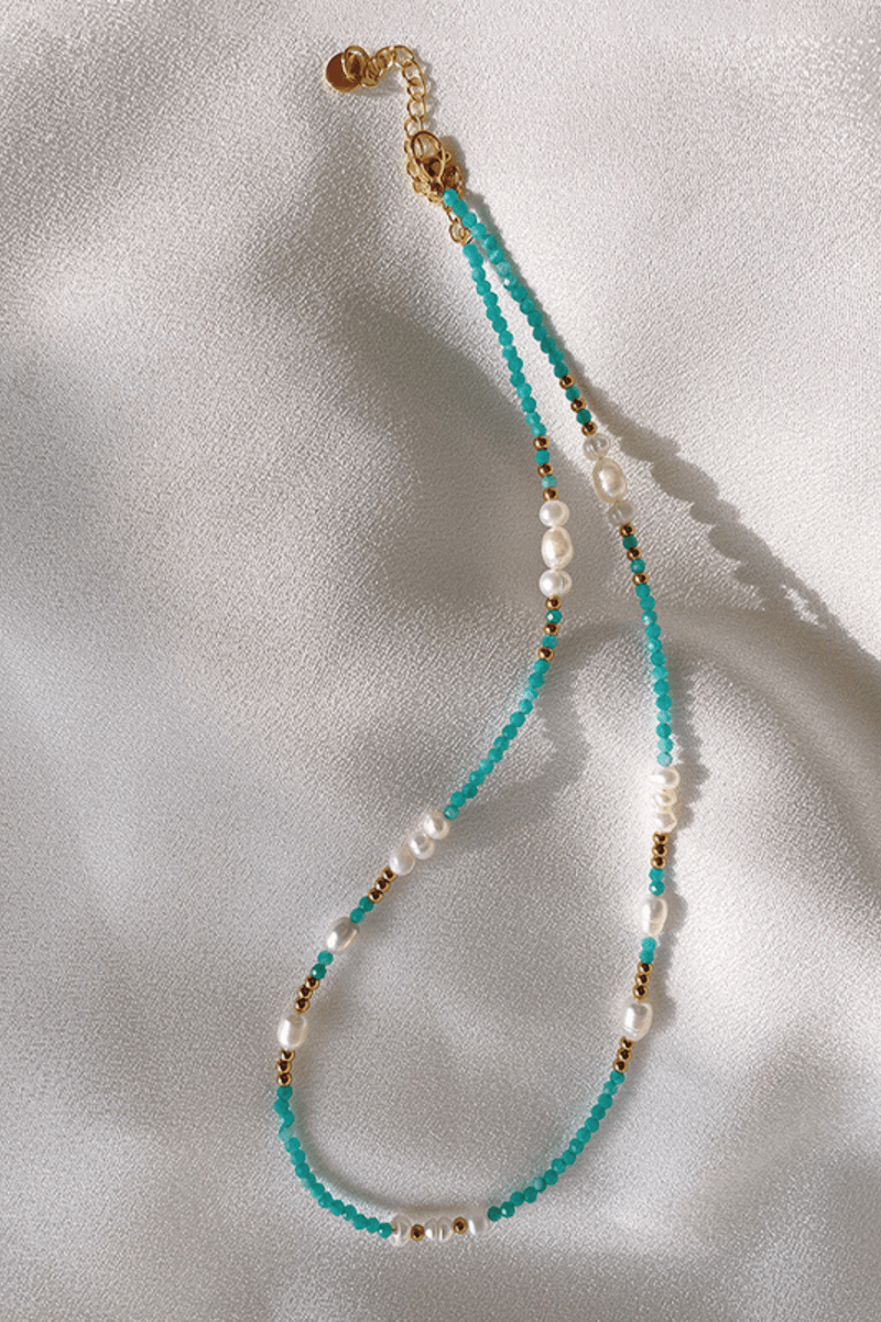 Turquoise Pearl Necklace NECKLACES Yiwu Shiqi 