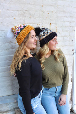 FREE PEOPLE Chalet Fairisle Pom Beanies Wild Bohemian 