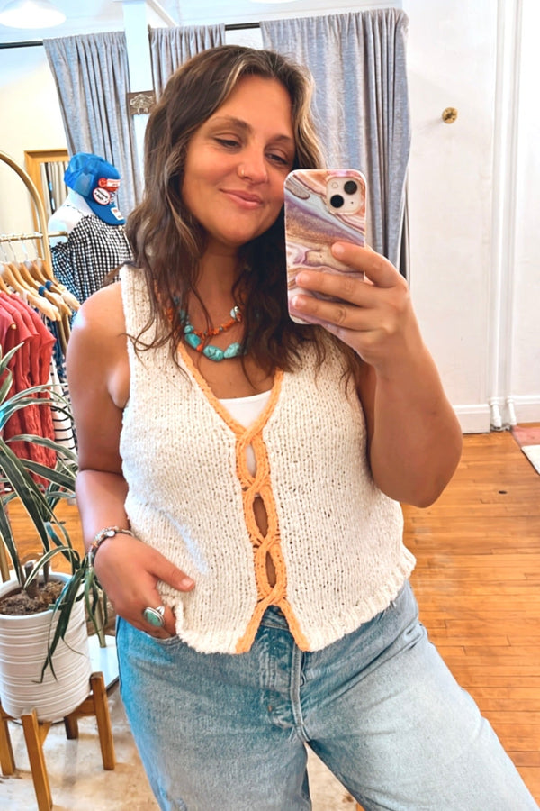 Free People Sicily Shell Sweater Tank Wild Bohemian 