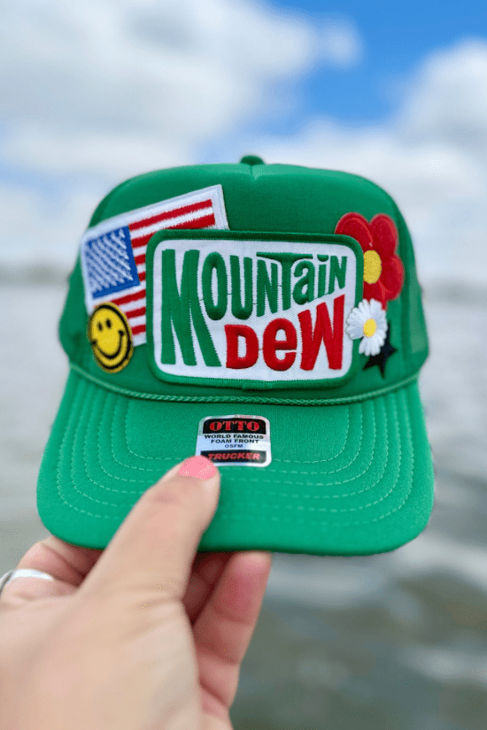 ONE OF A KIND “Mountain Dew” Trucker Hat Wild Bohemian 