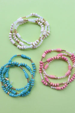 Mixed Bead Bracelet Stacks - 3 Colors Wild Bohemian 
