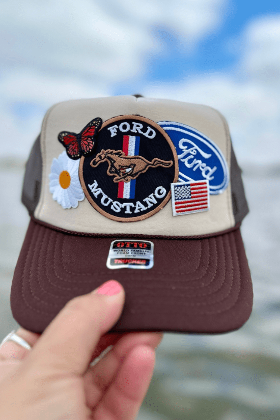 ONE OF A KIND “Ford Mustang” Trucker Hat Wild Bohemian 