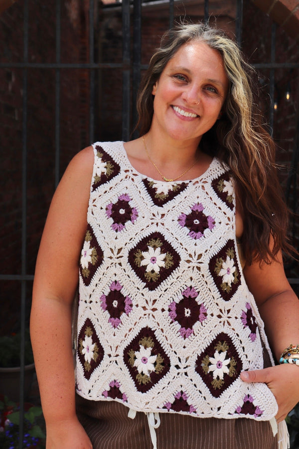 Jozie Crochet Tank TOPS Listicle 