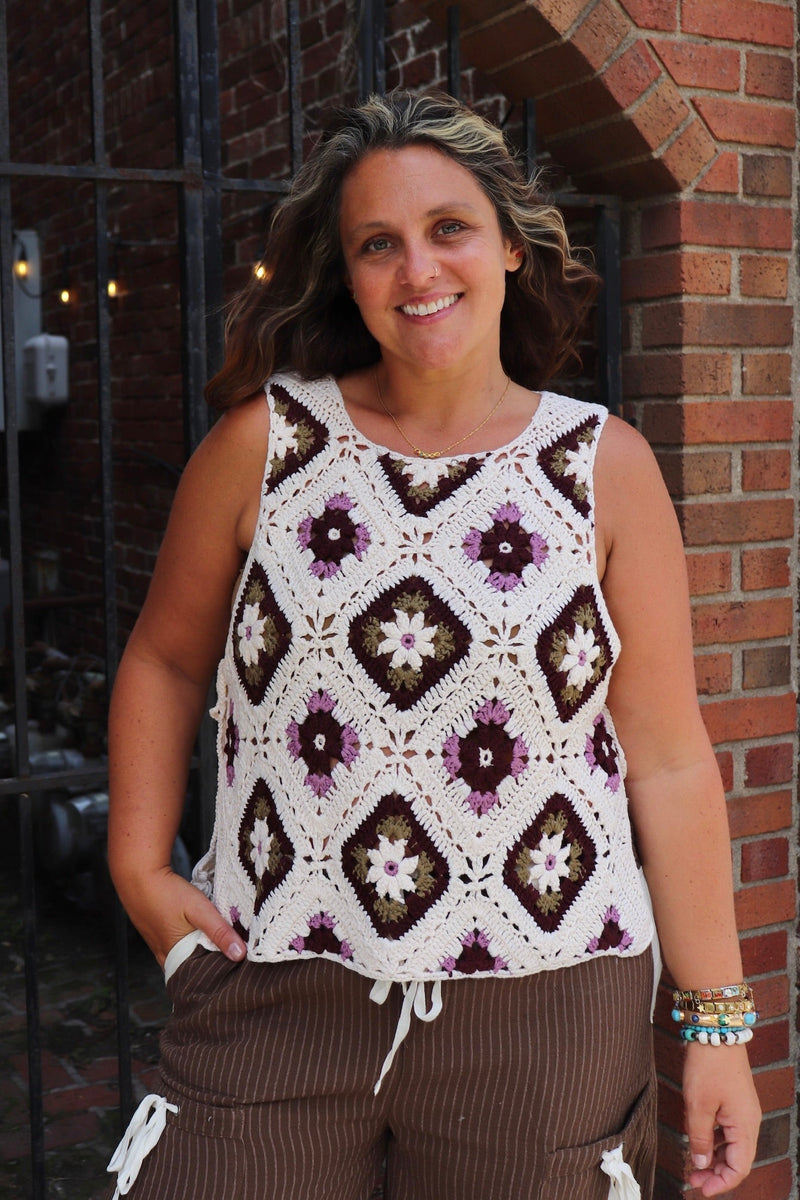 Jozie Crochet Tank TOPS Listicle 