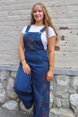 Rosie Panel Denim Overalls JUMPSUIT EESOME 