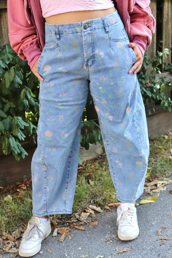 Wildflower Barrel Jeans PANTS Easel 