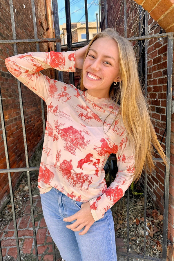 Western Mesh Long Sleeve Wild Bohemian 