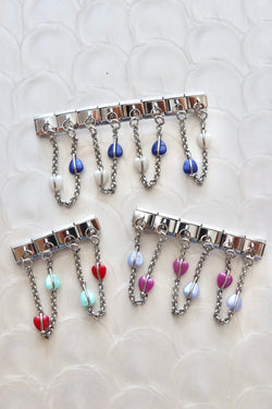 Italian Charms | SILVER CHAIN HEARTS ITALIAN CHARM BAR LAMOON 