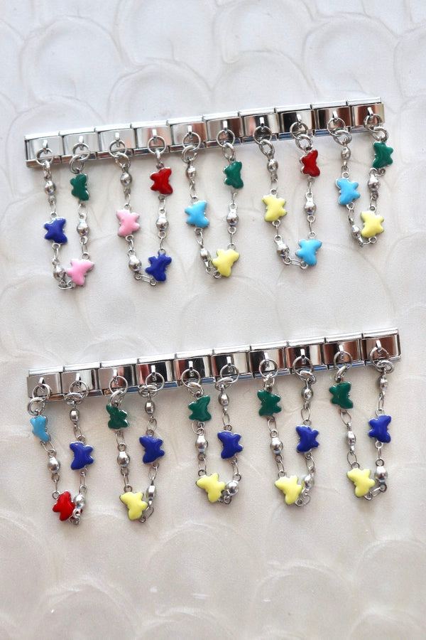 Italian Charms | SILVER BUTTERFLY CHAIN ITALIAN CHARM BAR LAMOON 