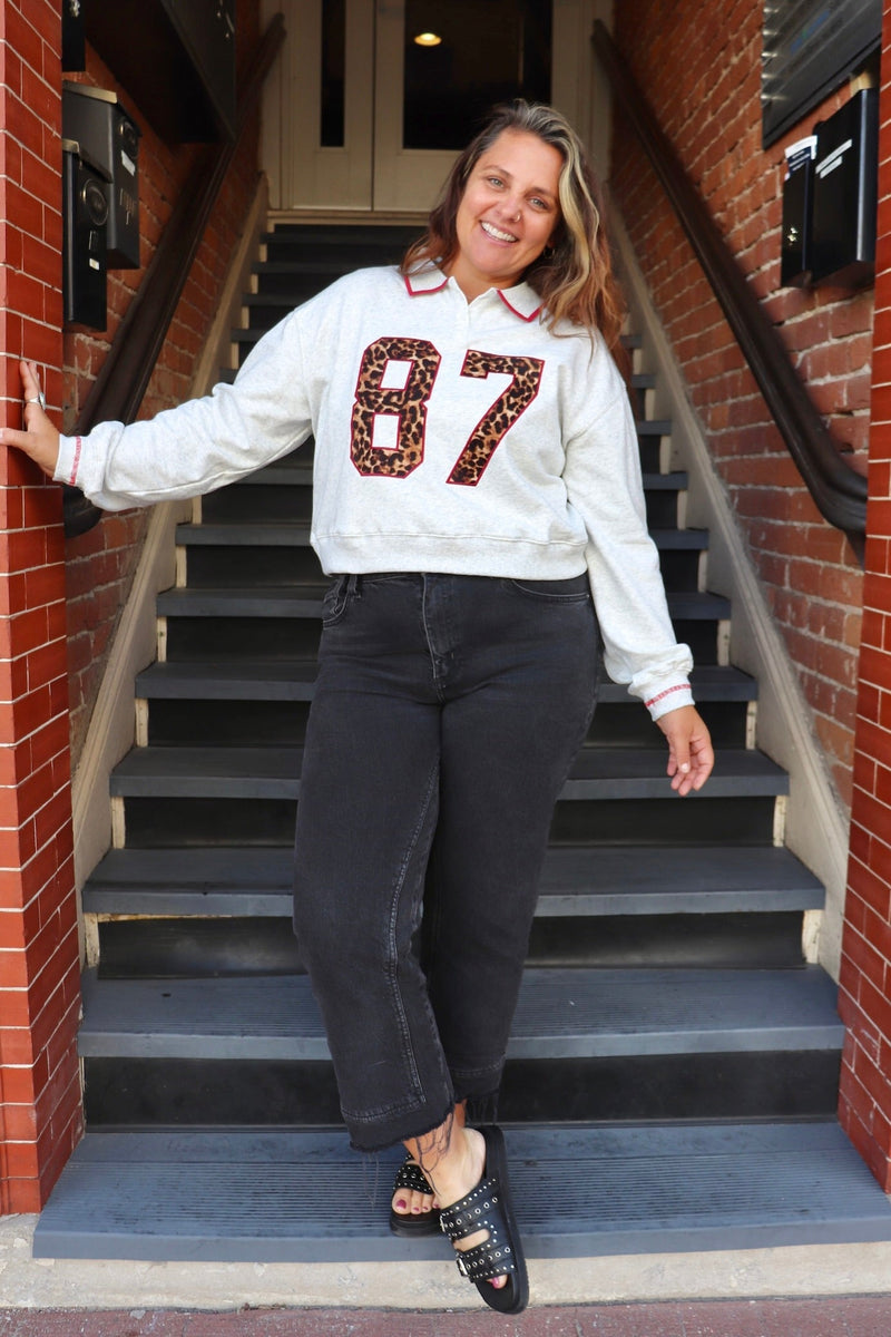Leopard Varsity Pullover TOPS EESOME 