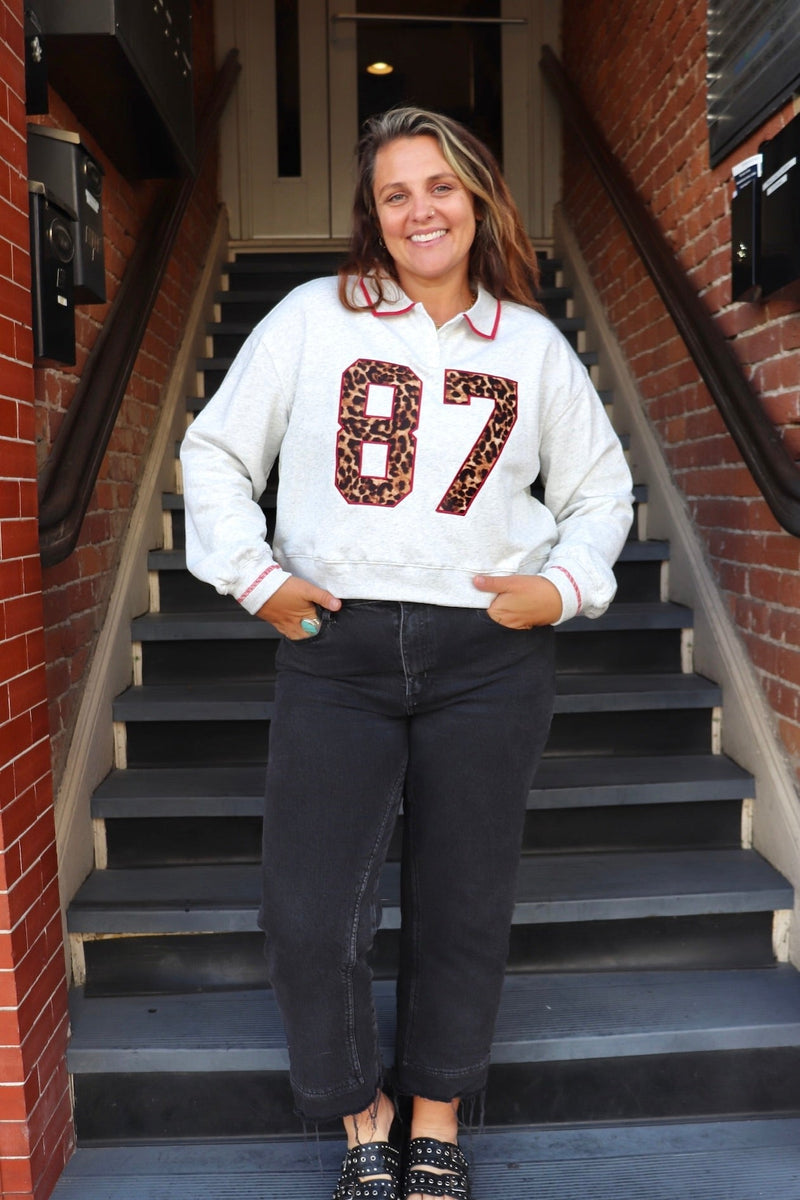 Leopard Varsity Pullover TOPS EESOME 