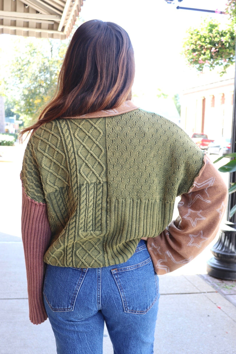 Star Gazer Cardigan in Earth Combo OUTERWEARS POL 