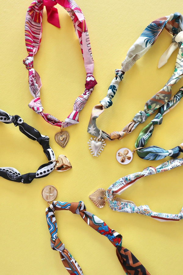 Bandana Scarf Pendant Necklaces NECKLACES Josslyn 