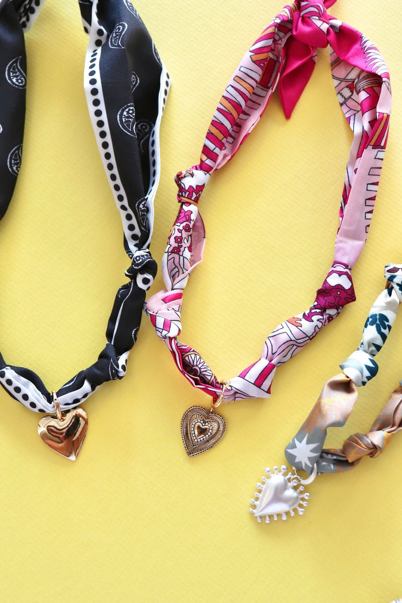 Bandana Scarf Pendant Necklaces NECKLACES Josslyn 