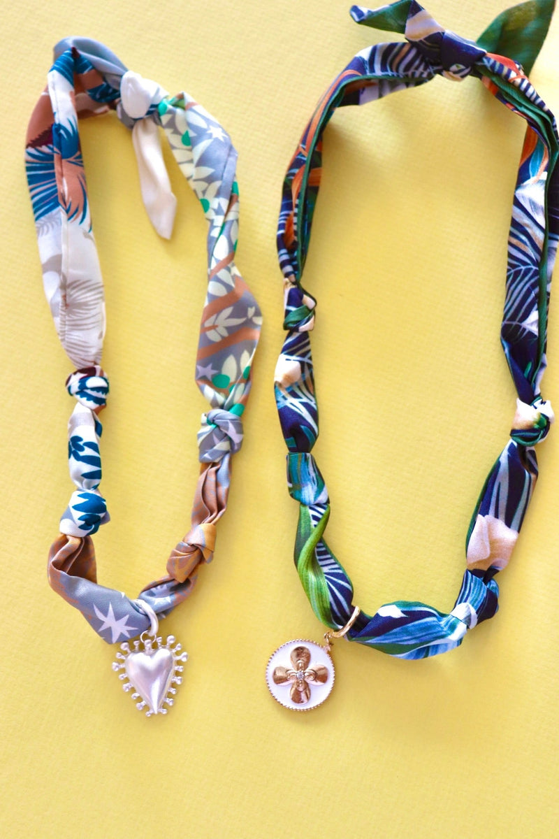 Bandana Scarf Pendant Necklaces NECKLACES Josslyn 