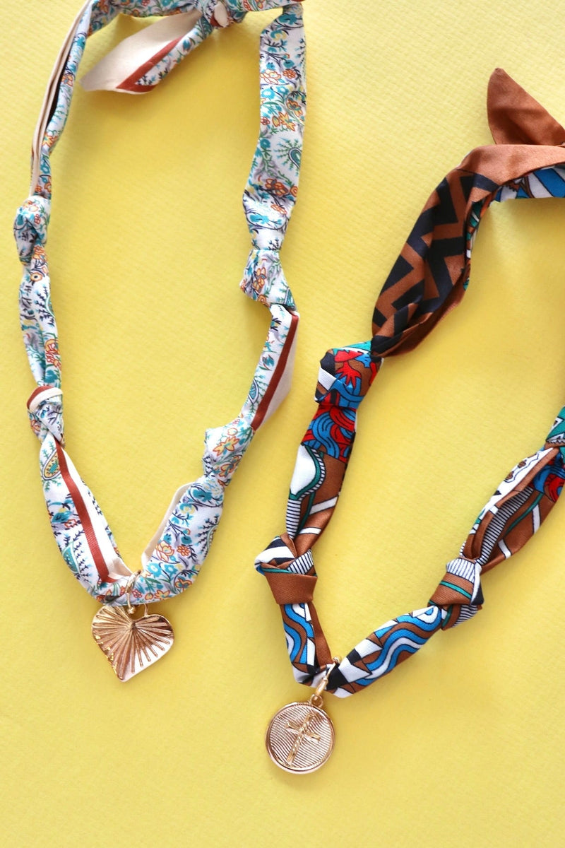Bandana Scarf Pendant Necklaces NECKLACES Josslyn 