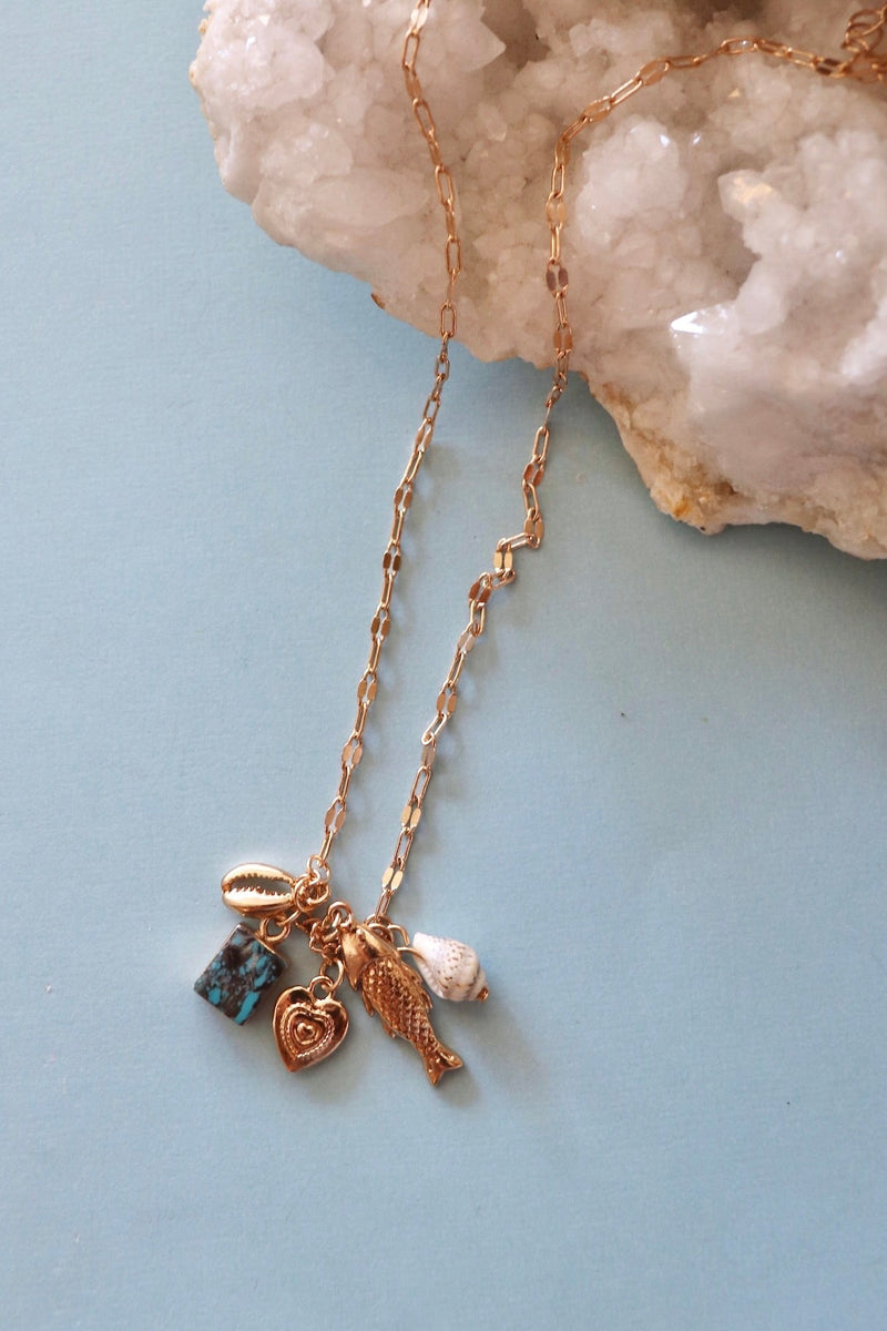 Marine Charm Necklace NECKLACES Josslyn 