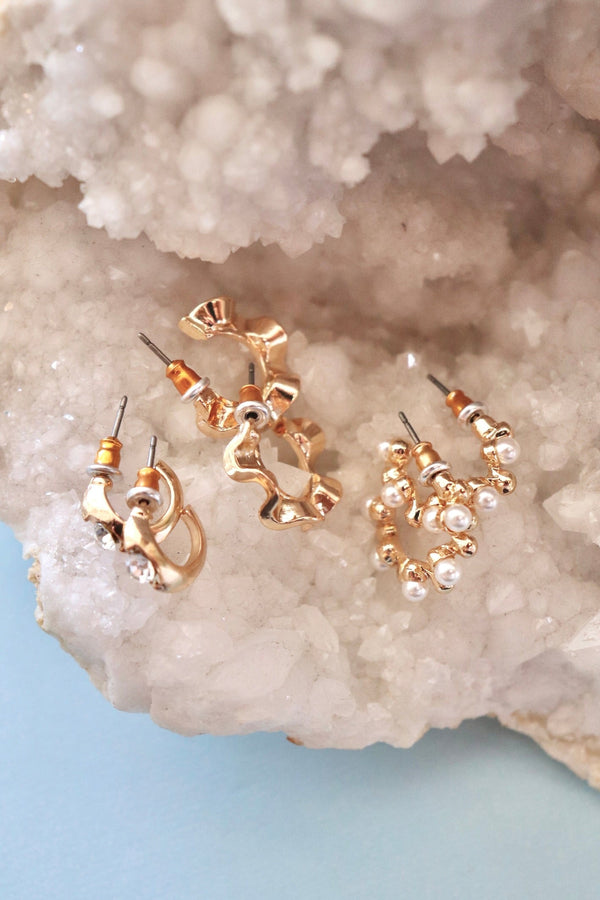 Classic Gold Hoop Earrings EARRINGS Josslyn 