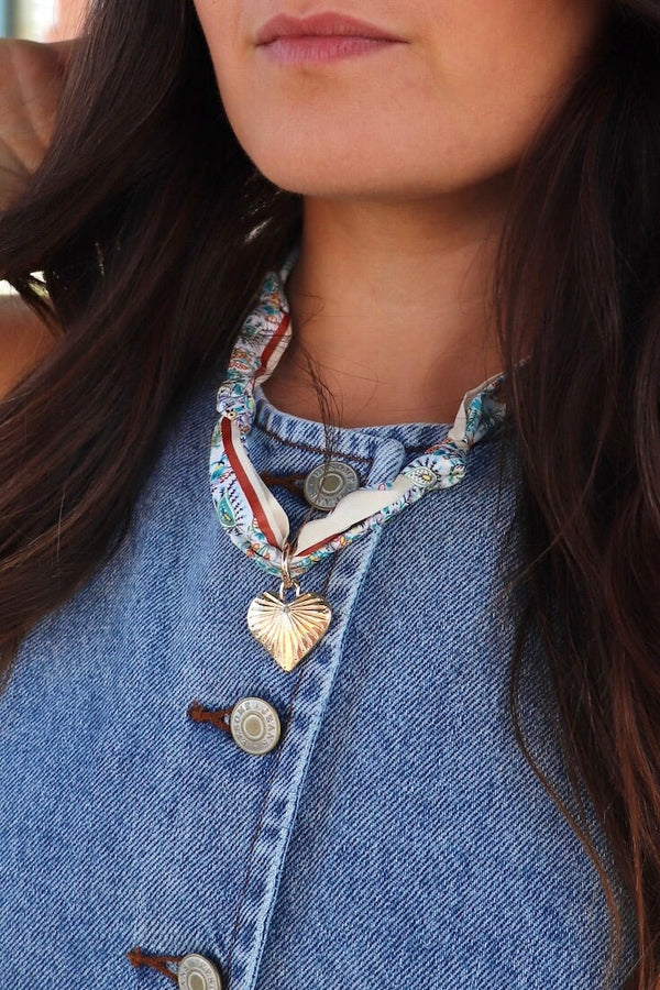 Bandana Scarf Pendant Necklaces NECKLACES Josslyn 