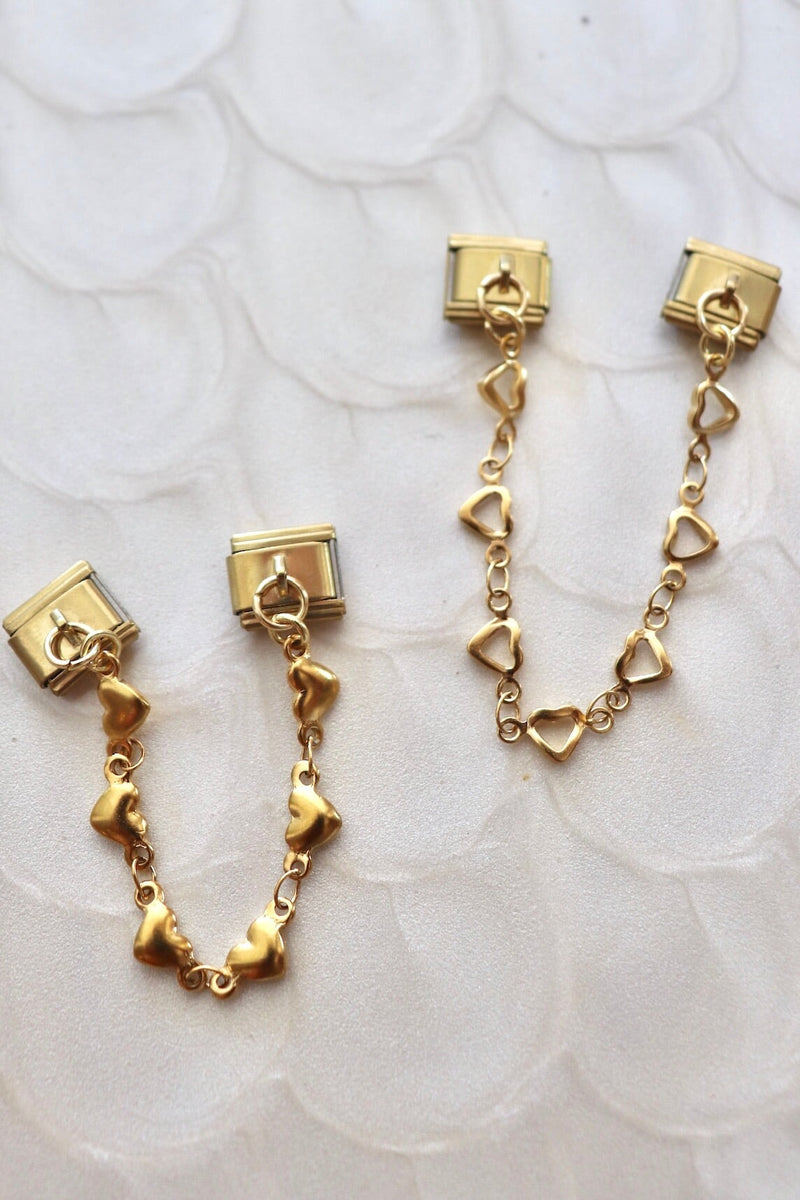 Italian Charms | GOLD CHAIN HEARTS ITALIAN CHARM BAR LAMOON 