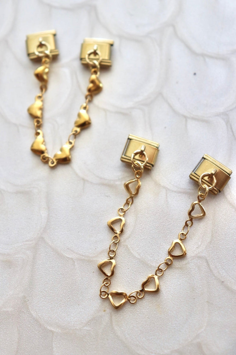 Italian Charms | GOLD CHAIN HEARTS ITALIAN CHARM BAR LAMOON 
