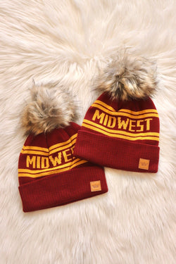 Midwest Pom Beanie Hat Panache Apparel 