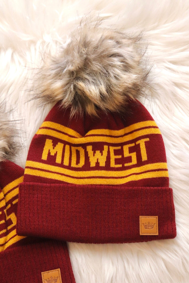 Midwest Pom Beanie Hat Panache Apparel 