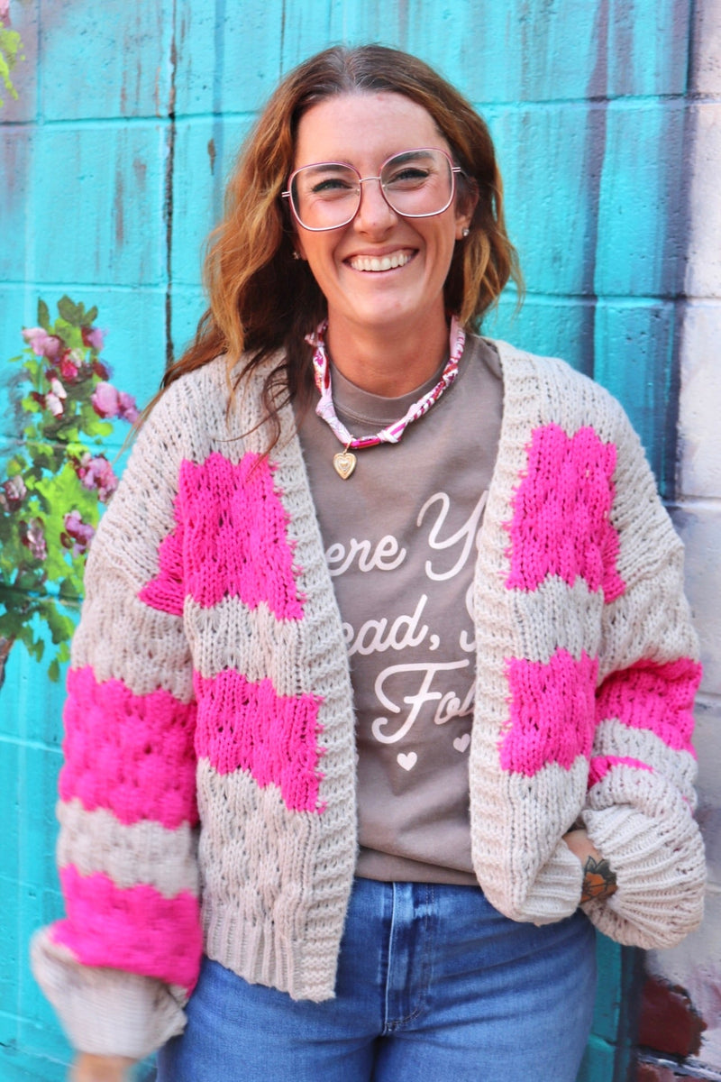 Sophie Chunky Knit Cardigan OUTERWEARS Wishlist 
