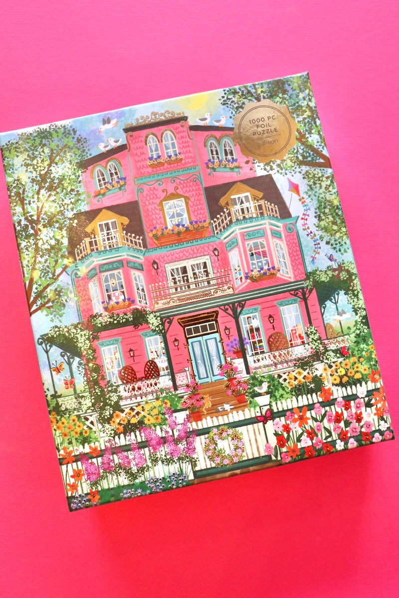 Gold Foil Victorian Home 1000 Piece Puzzle GIFT Chronicle Books 