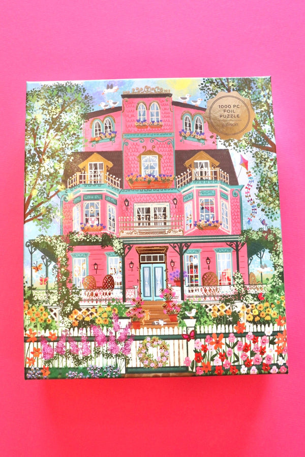 Gold Foil Victorian Home 1000 Piece Puzzle GIFT Chronicle Books 