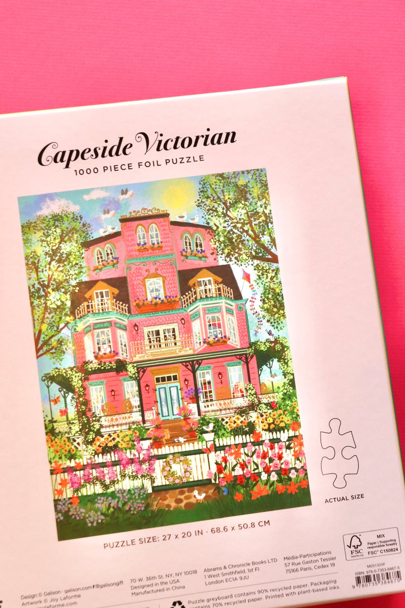 Gold Foil Victorian Home 1000 Piece Puzzle GIFT Chronicle Books 