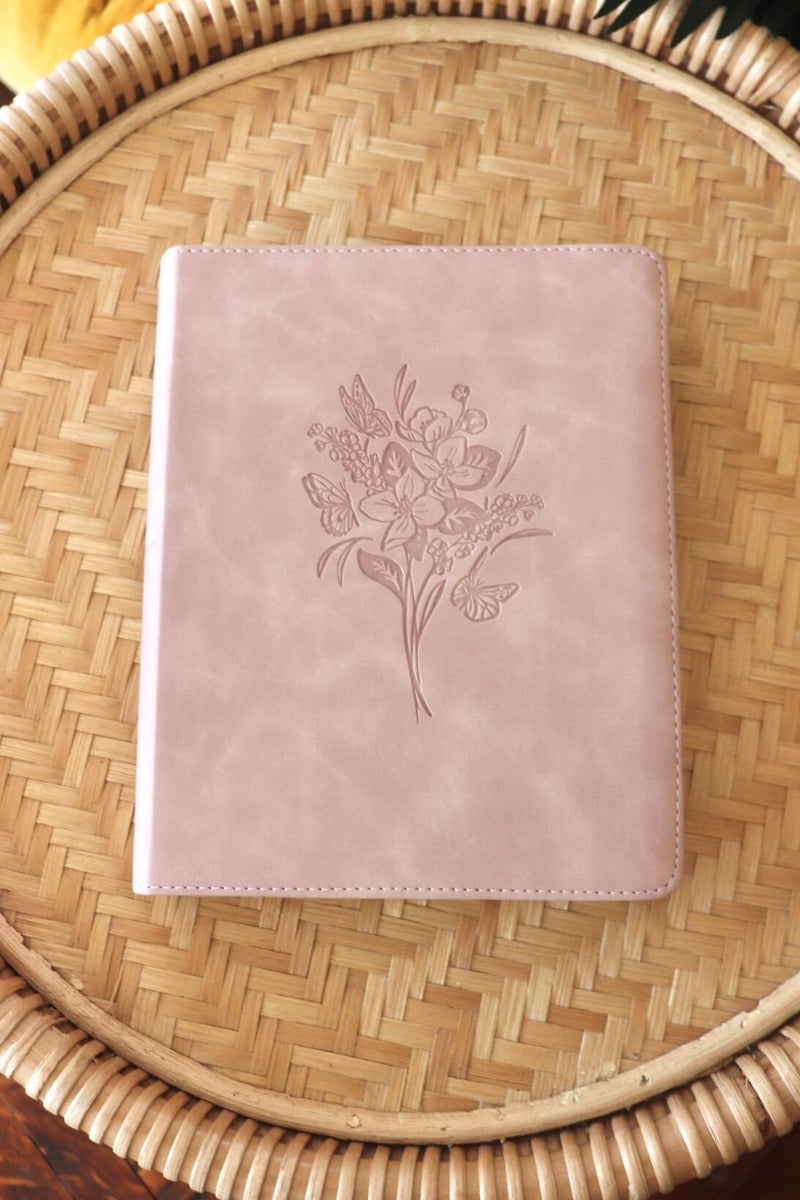 Note Taking Bibles - NLT Translation GIFT Hosana SHILOH - BLUSH LEATHER 