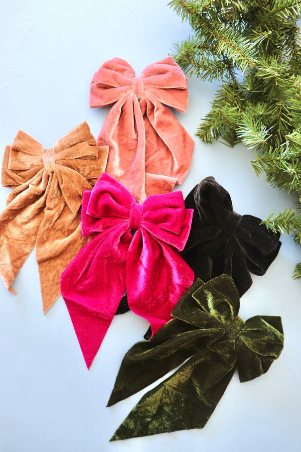 Velvet Hair Bows HAIR ACCESSORIES Love + Repeat 