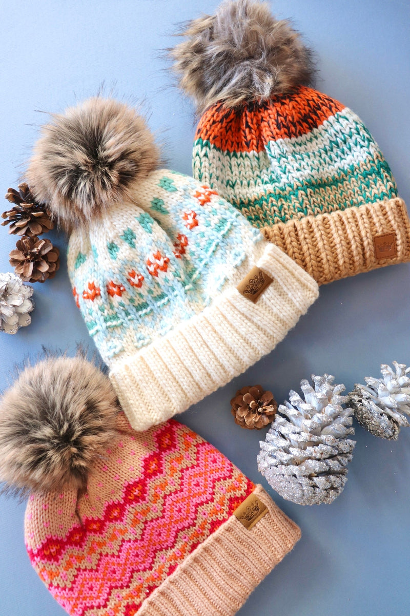 Fleece Lined Pom Beanies WINTER WEAR Panache Apparel 