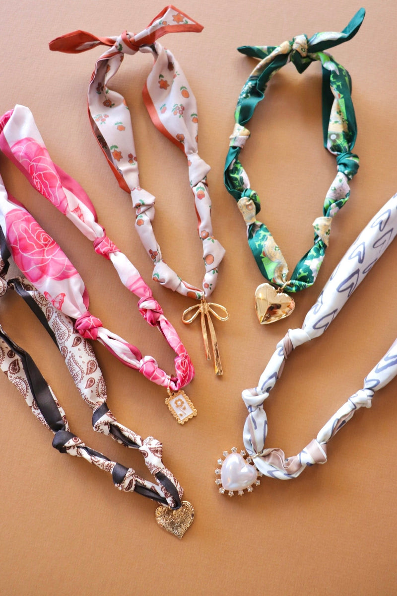 Bandana Scarf Pendant Necklaces NECKLACES Josslyn 