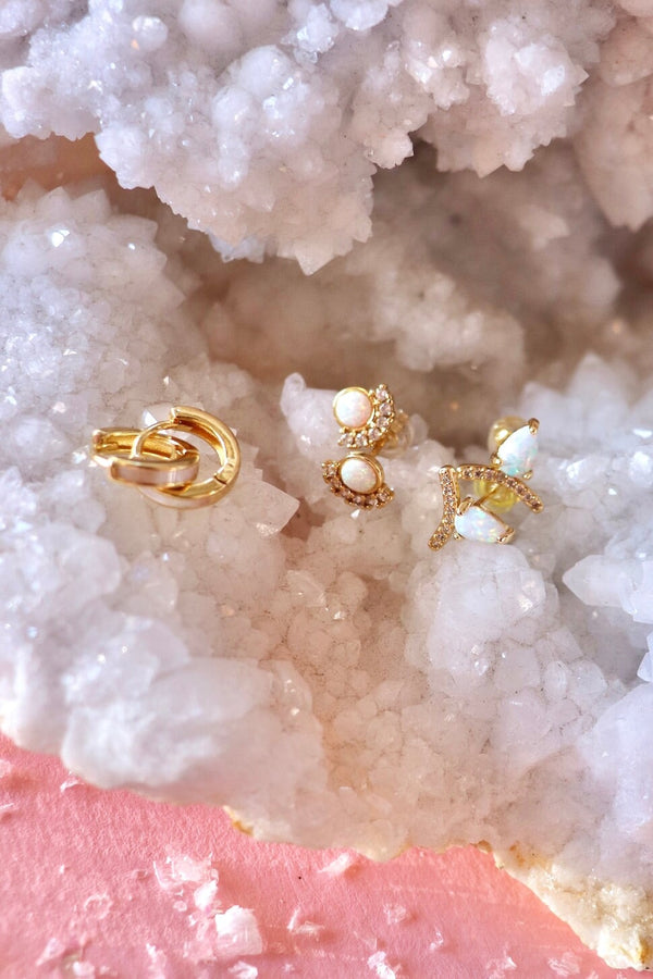 Gold Filled Opalite Earrings EARRINGS Aim Eternal 