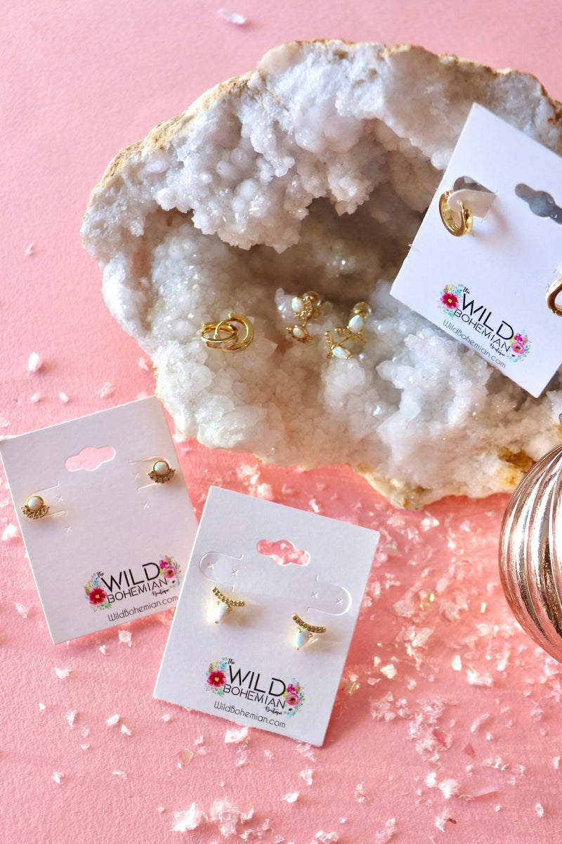 Gold Filled Opalite Earrings EARRINGS Aim Eternal 