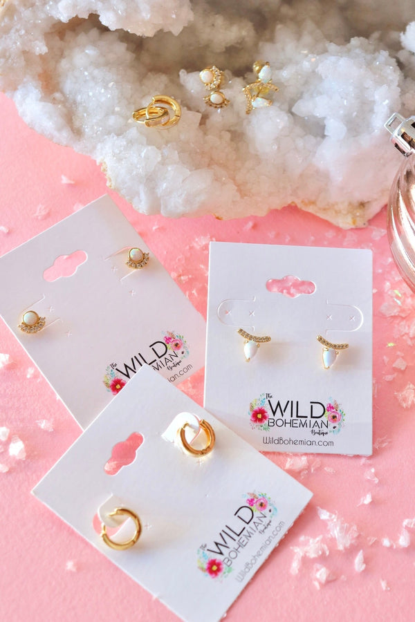 Gold Filled Opalite Earrings EARRINGS Aim Eternal 