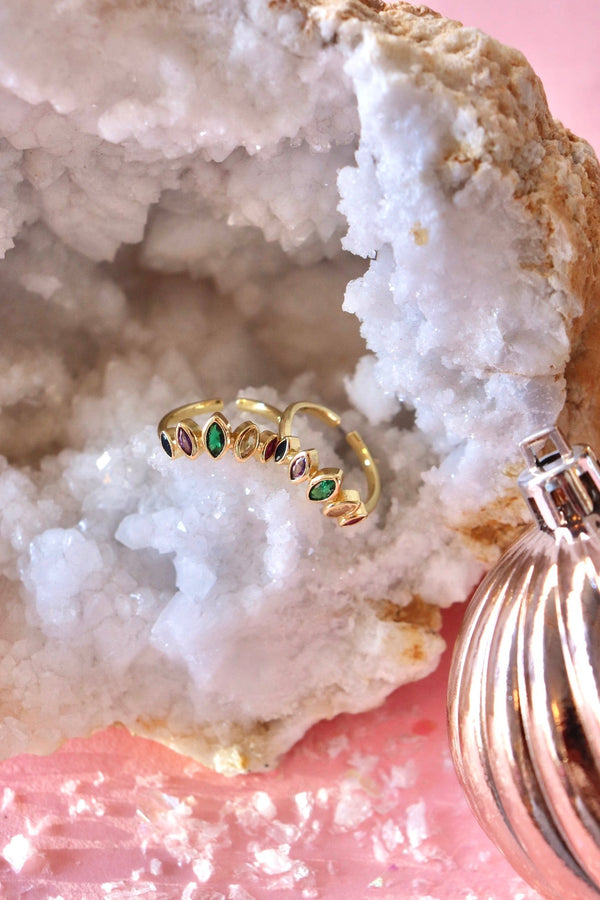 Gold Filled Crown Gemstone Ring RING Aim Eternal 