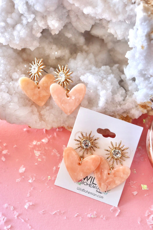 Acrylic Heart Earrings EARRINGS Josslyn 