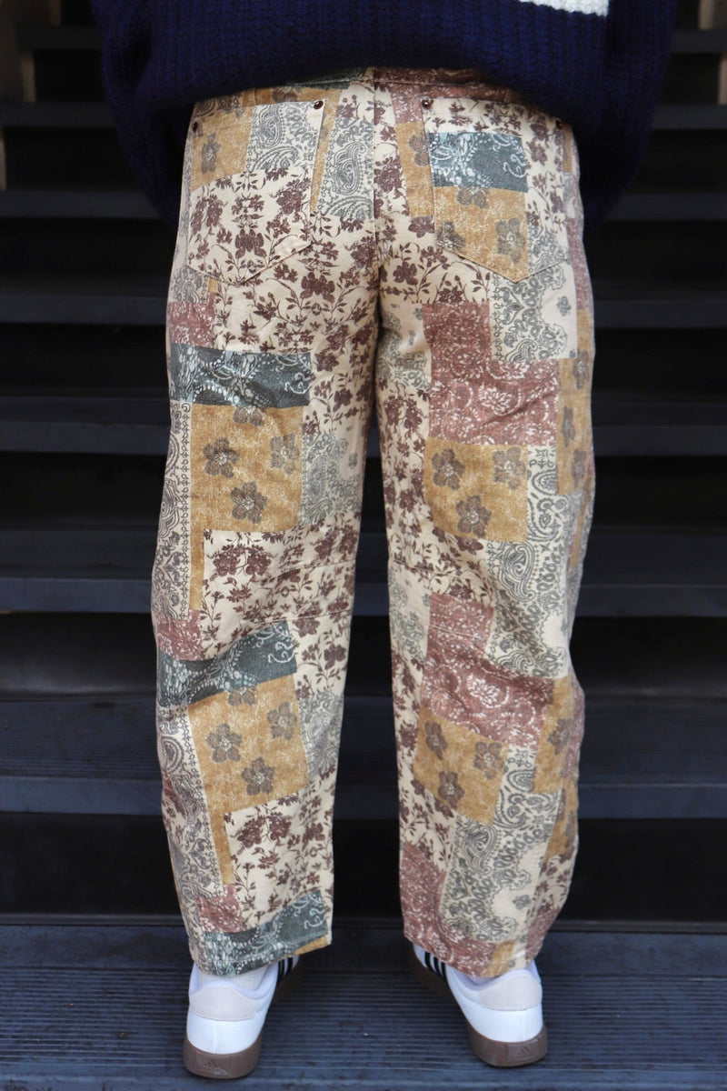 Patchwork Paisley Barrel Jeans PANTS URBAN DAISY 